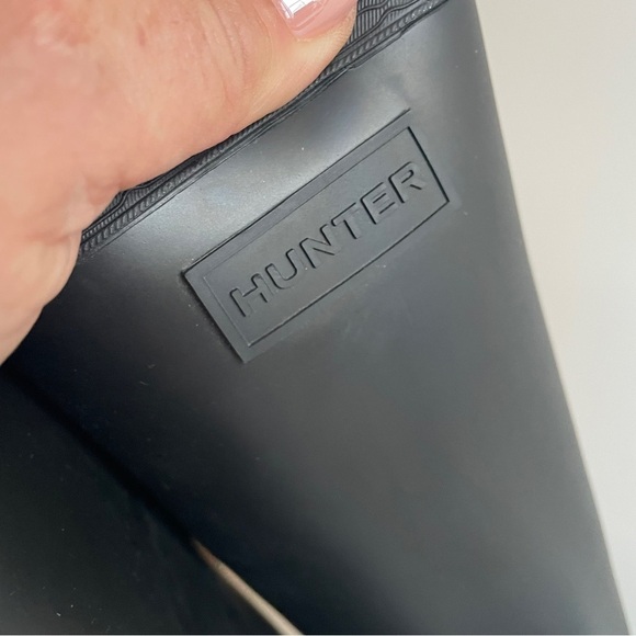 Hunter Refined Black Adjustable Studded Tall Rubber Boots Riding Equestrian 9 - Picture 6 of 13